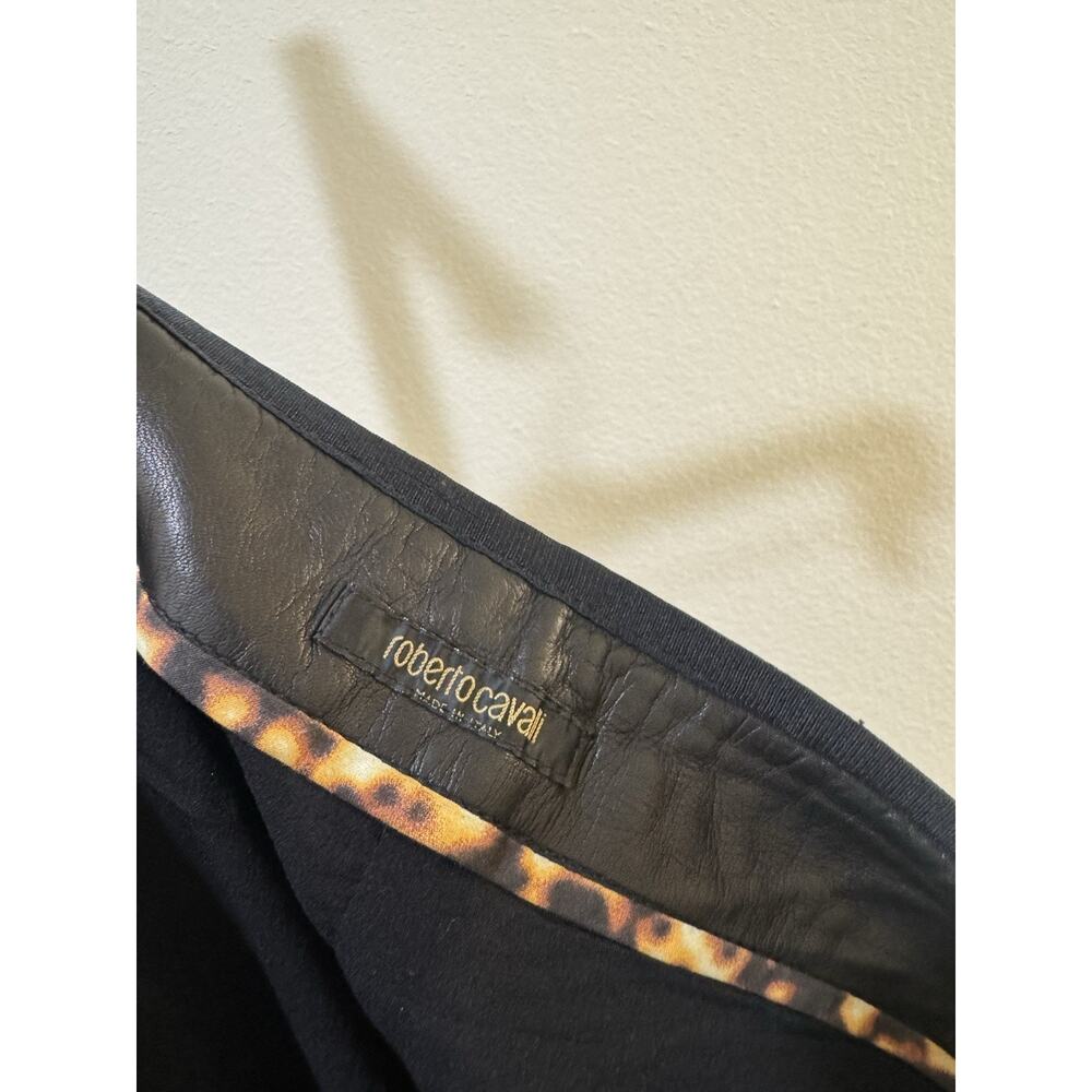 Roberto Cavalli leather pants black made in Italy Women’s Sz M $2k+ - Picture 11 of 16